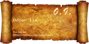 Odler Ila névjegykártya